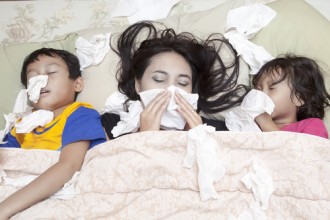 Family with Flu - How to prevent the flu