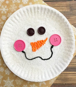 Snowman Paper Plate Family Winter Craft