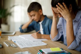 What ifs: Teenage boy having problems in finishing homework
