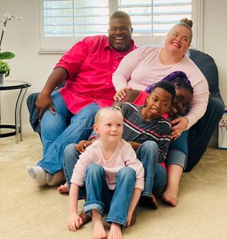 Jason Linton, his wife and three adopted children. Known to his 9.8 million followers as @DadlifeJason on TikTok, Linton is an adoptive father of three in a biracial family. Learn how music changed his family's life and get his top parenting tips for navigating the new school year with grace.