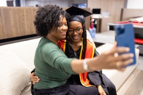 Mother and daughter taking a memorable selfie before the graduation ceremony college and career readiness