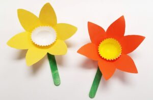 paper daffodil easter passover craft