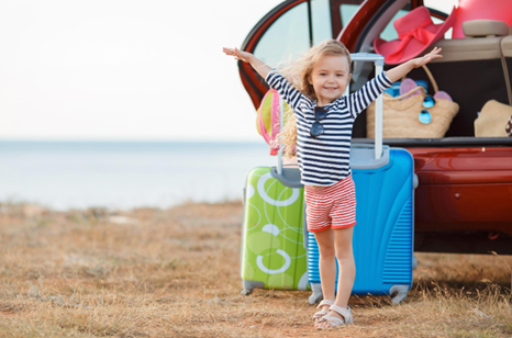 Child on beach vacation